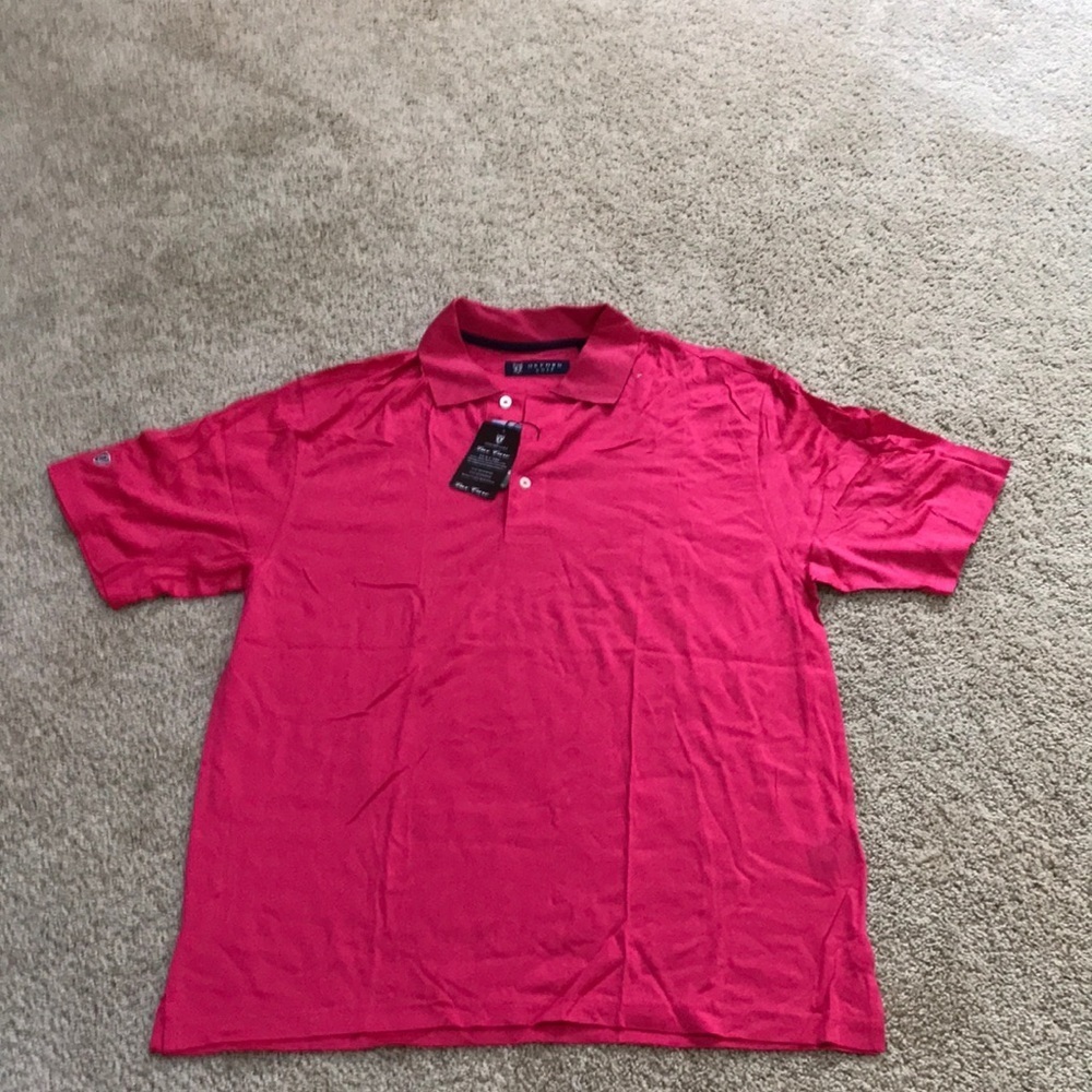 NWT! OXFORD Golf men's size M strawberry spice polo